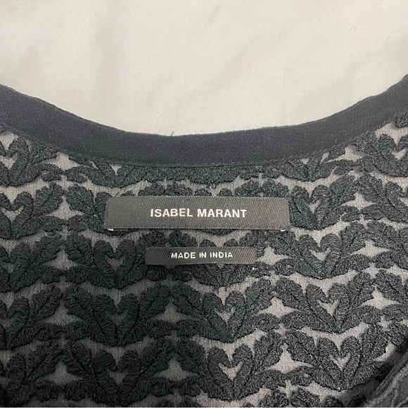 SOLD // Isabel Marant Embroidered Silk Dress Black Size 36 / Small - Picture 10 of 14